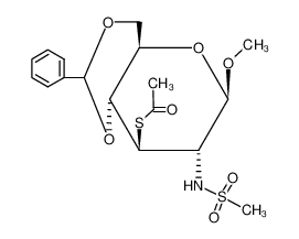 Methyl-(O4,O6-benzyliden-2-methansulfonylamino-3-thioacetyl-2,3-didesoxy-β-D-glucopyranosid) CAS:98398-12-0 manufacturer & supplier