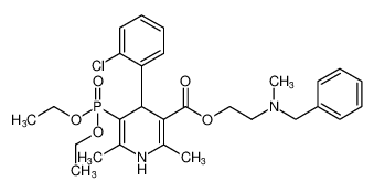 2-(benzyl(methyl)amino)ethyl 4-(2-chlorophenyl)-5-(diethoxyphosphoryl)-2,6-dimethyl-1,4-dihydropyridine-3-carboxylate CAS:98398-97-1 manufacturer & supplier