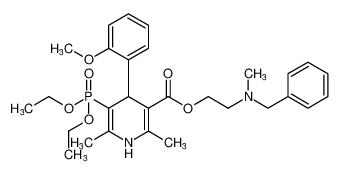 2-(benzyl(methyl)amino)ethyl 5-(diethoxyphosphoryl)-4-(2-methoxyphenyl)-2,6-dimethyl-1,4-dihydropyridine-3-carboxylate CAS:98399-02-1 manufacturer & supplier