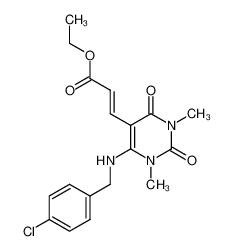 (E)-3-[6-(4-Chloro-benzylamino)-1,3-dimethyl-2,4-dioxo-1,2,3,4-tetrahydro-pyrimidin-5-yl]-acrylic acid ethyl ester CAS:98416-53-6 manufacturer & supplier