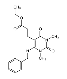 3-(1,3-Dimethyl-2,4-dioxo-6-{[1-phenyl-meth-(E)-ylidene]-amino}-1,2,3,4-tetrahydro-pyrimidin-5-yl)-propionic acid ethyl ester CAS:98416-58-1 manufacturer & supplier