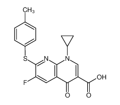 1-cyclopropyl-6-fluoro-1,4-dihydro-4-oxo-7-(p-tolylthio)-1,8-naphthyridine-3-carboxylic acid CAS:98417-07-3 manufacturer & supplier