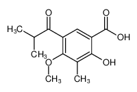 Benzoic acid, 2-hydroxy-4-methoxy-3-methyl-5-(2-methyl-1-oxopropyl)- CAS:98442-55-8 manufacturer & supplier