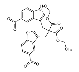 diethyl bis-(5-nitrobenzo(b)thiophene-3-ylmethyl)malonate CAS:98446-64-1 manufacturer & supplier