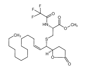 4(R)-hydroxy-5(S)-((2-(trifluoroacetamido)-2-carbomethoxyethyl)thio)-6(Z)-nonadecenoic acid, γ lactone CAS:98461-31-5 manufacturer & supplier