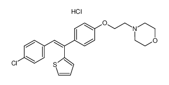 4-(2-{4-[(Z)-2-(4-Chloro-phenyl)-1-thiophen-2-yl-vinyl]-phenoxy}-ethyl)-morpholine; hydrochloride CAS:985-07-9 manufacturer & supplier