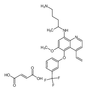 N4-[6-Methoxy-5-(3-trifluoromethyl-phenoxy)-4-vinyl-quinolin-8-yl]-pentane-1,4-diamine; compound with (E)-but-2-enedioic acid CAS:98510-07-7 manufacturer & supplier