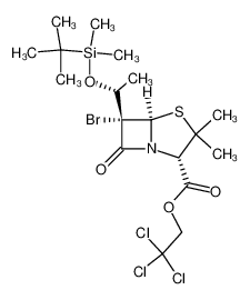 (2S,5R,6S)-6-Bromo-6-[(R)-1-(tert-butyl-dimethyl-silanyloxy)-ethyl]-3,3-dimethyl-7-oxo-4-thia-1-aza-bicyclo[3.2.0]heptane-2-carboxylic acid 2,2,2-trichloro-ethyl ester CAS:98510-54-4 manufacturer & supplier