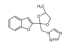 1-[[(2R,4S)-2-(1-benzofuran-2-yl)-4-methyl-1,3-dioxolan-2-yl]methyl]-1,2,4-triazole CAS:98519-24-5 manufacturer & supplier