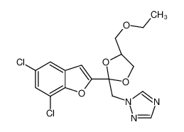 1-[[(2R,4S)-2-(5,7-dichloro-1-benzofuran-2-yl)-4-(ethoxymethyl)-1,3-dioxolan-2-yl]methyl]-1,2,4-triazole CAS:98519-31-4 manufacturer & supplier