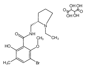 3-Bromo-N-((S)-1-ethyl-pyrrolidin-2-ylmethyl)-6-hydroxy-2-methoxy-5-methyl-benzamide; compound with (2R,3R)-2,3-dihydroxy-succinic acid CAS:98527-01-6 manufacturer & supplier