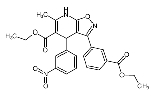 ethyl 3-(3-ethoxycarbonylphenyl)-6-methyl-4-(3-nitrophenyl)-4,7-dihydroisoxazolo(5,4-b)pyridine-5-carboxylate CAS:98531-17-0 manufacturer & supplier