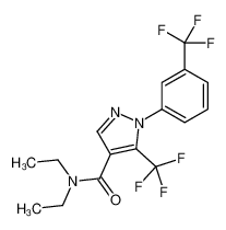 N,N-diethyl-5-(trifluoromethyl)-1-[3-(trifluoromethyl)phenyl]pyrazole-4-carboxamide CAS:98534-60-2 manufacturer & supplier