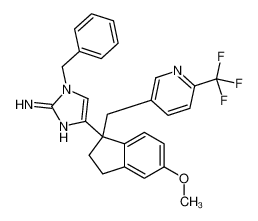 1-Benzyl-4-(5-methoxy-1-{[6-(trifluoromethyl)-3-pyridinyl]methyl} -2,3-dihydro-1H-inden-1-yl)-1H-imidazol-2-amine CAS:98554-01-9 manufacturer & supplier