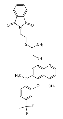 6-methoxy-4-methyl-8-((2'-methyl-5'-phthalimido-3'-thiapentyl)amino)-5-(m-(trifluoromethyl)phenoxy)quinoline CAS:98586-93-7 manufacturer & supplier