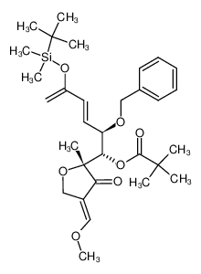 2,2-Dimethyl-propionic acid (E)-(1S,2R)-2-benzyloxy-5-(tert-butyl-dimethyl-silanyloxy)-1-{(R)-4-[1-methoxy-meth-(E)-ylidene]-2-methyl-3-oxo-tetrahydro-furan-2-yl}-hexa-3,5-dienyl ester CAS:98611-63-3 manufacturer & supplier