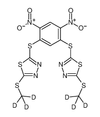 5,5'-((4,6-dinitro-1,3-phenylene)bis(sulfanediyl))bis(2-((methyl-d3)thio)-1,3,4-thiadiazole) CAS:98618-42-9 manufacturer & supplier