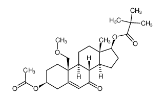 2,2-Dimethyl-propionic acid (3S,8R,9S,10S,13S,14S,17S)-3-acetoxy-10-methoxymethyl-13-methyl-7-oxo-2,3,4,7,8,9,10,11,12,13,14,15,16,17-tetradecahydro-1H-cyclopenta[a]phenanthren-17-yl ester CAS:98620-95-2 manufacturer & supplier