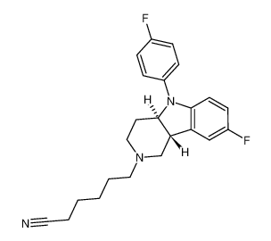 6-[(4aR,9bR)-8-Fluoro-5-(4-fluoro-phenyl)-1,3,4,4a,5,9b-hexahydro-pyrido[4,3-b]indol-2-yl]-hexanenitrile CAS:98634-62-9 manufacturer & supplier