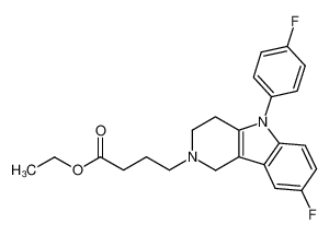 4-[8-Fluoro-5-(4-fluoro-phenyl)-1,3,4,5-tetrahydro-pyrido[4,3-b]indol-2-yl]-butyric acid ethyl ester CAS:98634-65-2 manufacturer & supplier