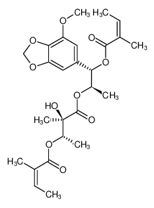 (1S,2R)-2-(((2R,3S)-2-hydroxy-2-methyl-3-(((Z)-2-methylbut-2-enoyl)oxy)butanoyl)oxy)-1-(7-methoxybenzo[d][1,3]dioxol-5-yl)propyl (Z)-2-methylbut-2-enoate CAS:98644-25-8 manufacturer & supplier