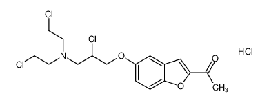 1-(5-(3-(bis(2-chloroethyl)amino)-2-chloropropoxy)benzofuran-2-yl)ethan-1-one hydrochloride CAS:98646-97-0 manufacturer & supplier