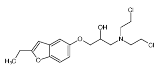 2-Propanol, 1-[bis(2-chloroethyl)amino]-3-[(2-ethyl-5-benzofuranyl)oxy]- CAS:98647-07-5 manufacturer & supplier