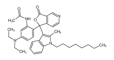 N-(5-(diethylamino)-2-(1-(2-methyl-1-octyl-1H-indol-3-yl)-3-oxo-1,3-dihydrofuro[3,4-c]pyridin-1-yl)phenyl)acetamide CAS:98660-06-1 manufacturer & supplier