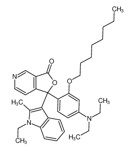 1-(4-(diethylamino)-2-(octyloxy)phenyl)-1-(1-ethyl-2-methyl-1H-indol-3-yl)furo[3,4-c]pyridin-3(1H)-one CAS:98660-12-9 manufacturer & supplier