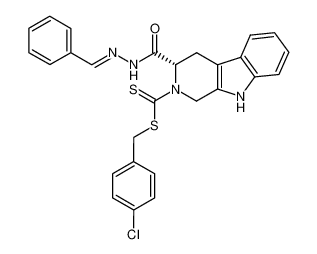 (3S)-2-[(4-Chlorobenzylthio)thiocarbonyl]-1,2,3,4-tetrahydro-β-carboline-3-carboxylic acid benzylidenehydrazide CAS:98666-96-7 manufacturer & supplier