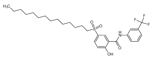 2-Hydroxy-5-(tetradecane-1-sulfonyl)-N-(3-trifluoromethyl-phenyl)-benzamide CAS:98688-61-0 manufacturer & supplier