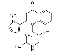 1-[2-[2-hydroxy-3-(propan-2-ylamino)propoxy]phenyl]-3-(1-methylpyrrol-2-yl)propan-1-one CAS:98696-65-2 manufacturer & supplier