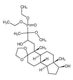 diethyl (3-hydroxy-4-((3S,3aS,5aS,6R,9aS,9bS)-3-hydroxy-3a,6-dimethyldodecahydrospiro[cyclopenta[a]naphthalene-7,2'-[1,3]dioxolan]-6-yl)-2-methoxybutan-2-yl)phosphonate CAS:98734-41-9 manufacturer & supplier