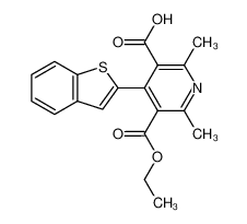 4-benzo[b]thiophen-2-yl-2,6-dimethyl-pyridine-3,5-dicarboxylic acid monoethyl ester CAS:98739-12-9 manufacturer & supplier