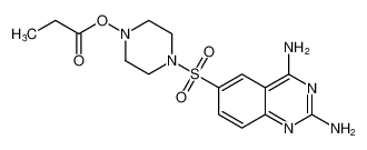 Piperazine, 1-[(2,4-diamino-6-quinazolinyl)sulfonyl]-4-(1-oxopropoxy)- CAS:98747-26-3 manufacturer & supplier