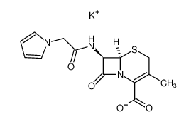 potassium salt of 5-thia-1-azabicyclo(4.2.0.)oct-2-ene-7-amino-3-methyl-8-oxo-N-(2(1H-pyrrolyl)acetyl)-2-carboxylic acid (6R,trans) CAS:98767-94-3 manufacturer & supplier