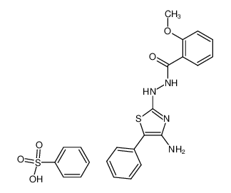 2-methoxy-benzoic acid N'-(4-amino-5-phenyl-thiazol-2-yl)-hydrazide; mono-benzenesulfonate CAS:988-96-5 manufacturer & supplier