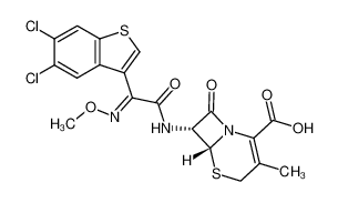 (6R,7R)-7-{2-(5,6-Dichloro-benzo[b]thiophen-3-yl)-2-[(Z)-methoxyimino]-acetylamino}-3-methyl-8-oxo-5-thia-1-aza-bicyclo[4.2.0]oct-2-ene-2-carboxylic acid CAS:98800-83-0 manufacturer & supplier