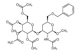 methyl 2-acetamido-6-O-benzyl-2,4-dideoxy-3-O-(2,3,4,6-tetra-O-acetyl-β-D-galactopyranosyl)-β-D-xylo-hexopyranoside CAS:98807-94-4 manufacturer & supplier