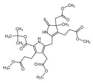 (+/-)-t-butyl 5,8,9,10-tetrahydro-2,7-bis(2-methoxycarbonylethyl)-3,8-bis(methoxycarbonylmethyl)-8-methyl-9-thioxo-dipyrrin-1-carboxylate CAS:98813-87-7 manufacturer & supplier