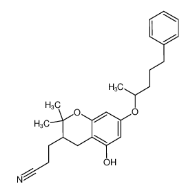 dl-3-(2-Cyanoethyl)-5-hydroxy-2,2-dimethyl-7-(5-phenyl-2-pentyloxy)-3,4-dihydro-2H-benzopyran CAS:98834-61-8 manufacturer & supplier