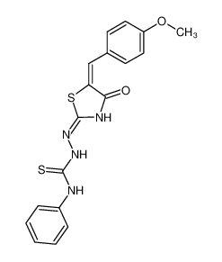 2-(5-(4-methoxybenzylidene)-4-oxothiazolidin-2-ylidene)-N-phenylhydrazine-1-carbothioamide CAS:98861-68-8 manufacturer & supplier