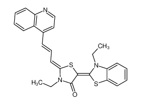 3-ethyl-5-(3-ethyl-3H-benzothiazol-2-ylidene)-2-(3-quinolin-4-yl-allylidene)-thiazolidin-4-one CAS:98878-40-1 manufacturer & supplier