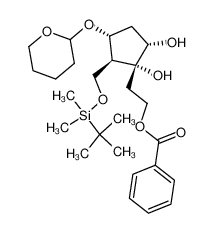 Benzoic acid 2-[(1R,2S,3R,5S)-2-(tert-butyl-dimethyl-silanyloxymethyl)-1,5-dihydroxy-3-(tetrahydro-pyran-2-yloxy)-cyclopentyl]-ethyl ester CAS:98892-08-1 manufacturer & supplier