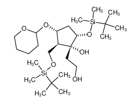 (1R,2S,3R,5S)-5-(tert-Butyl-dimethyl-silanyloxy)-2-(tert-butyl-dimethyl-silanyloxymethyl)-1-(2-hydroxy-ethyl)-3-(tetrahydro-pyran-2-yloxy)-cyclopentanol CAS:98892-11-6 manufacturer & supplier