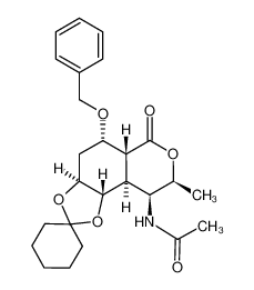 (1β,2α(1R*,2R*),3β,4α,6β)-2-(1-acetamido-2-hydroxypropyl)-6-(benzyloxy)-3,4-(cyclohexylidenedioxy)cyclohexanecarboxylic acid δ-lactone CAS:98903-67-4 manufacturer & supplier