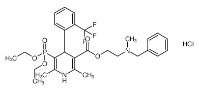 2-(benzyl(methyl)amino)ethyl 5-(diethoxyphosphoryl)-2,6-dimethyl-4-(2-(trifluoromethyl)phenyl)-1,4-dihydropyridine-3-carboxylate hydrochloride CAS:98907-65-4 manufacturer & supplier