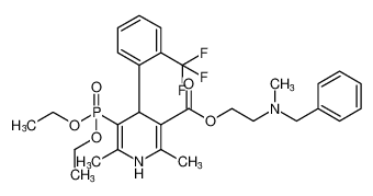 2-(benzyl(methyl)amino)ethyl 5-(diethoxyphosphoryl)-2,6-dimethyl-4-(2-(trifluoromethyl)phenyl)-1,4-dihydropyridine-3-carboxylate CAS:98907-66-5 manufacturer & supplier