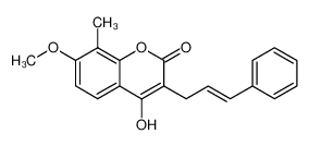 3-cinnamyl-4-hydroxy-7-methoxy-8-methyl-2H-1-benzopyran-2-one CAS:98910-17-9 manufacturer & supplier