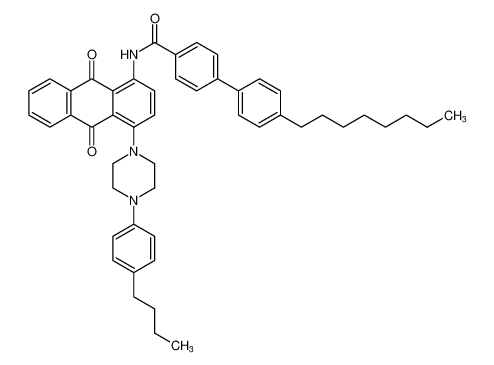 [1,1'-Biphenyl]-4-carboxamide,N-[4-[4-(4-butylphenyl)-1-piperazinyl]-9,10-dihydro-9,10-dioxo-1-anthracenyl]-4'-octyl- CAS:98927-76-5 manufacturer & supplier